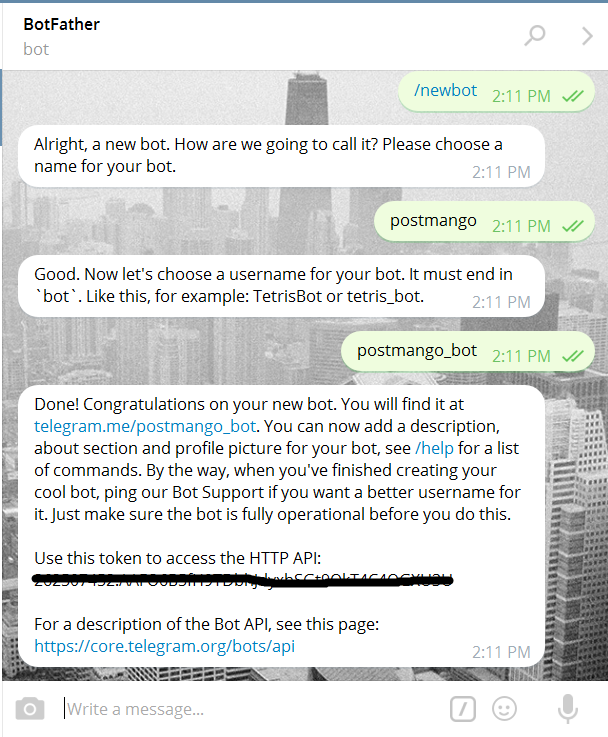 Bot Telegram Extensions Yii Php Framework