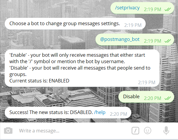 Bot Telegram Extensions Yii Php Framework